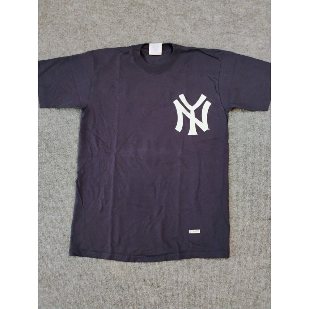Majestic New York Yankees T-Shirt Mens Large Navy MLB Baseball Logo Tee